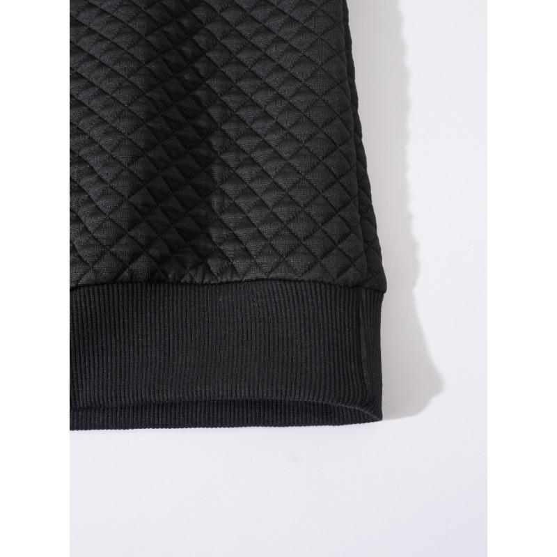 Sweter z długim rękawem, gładki, wafelkowy, na co dzień