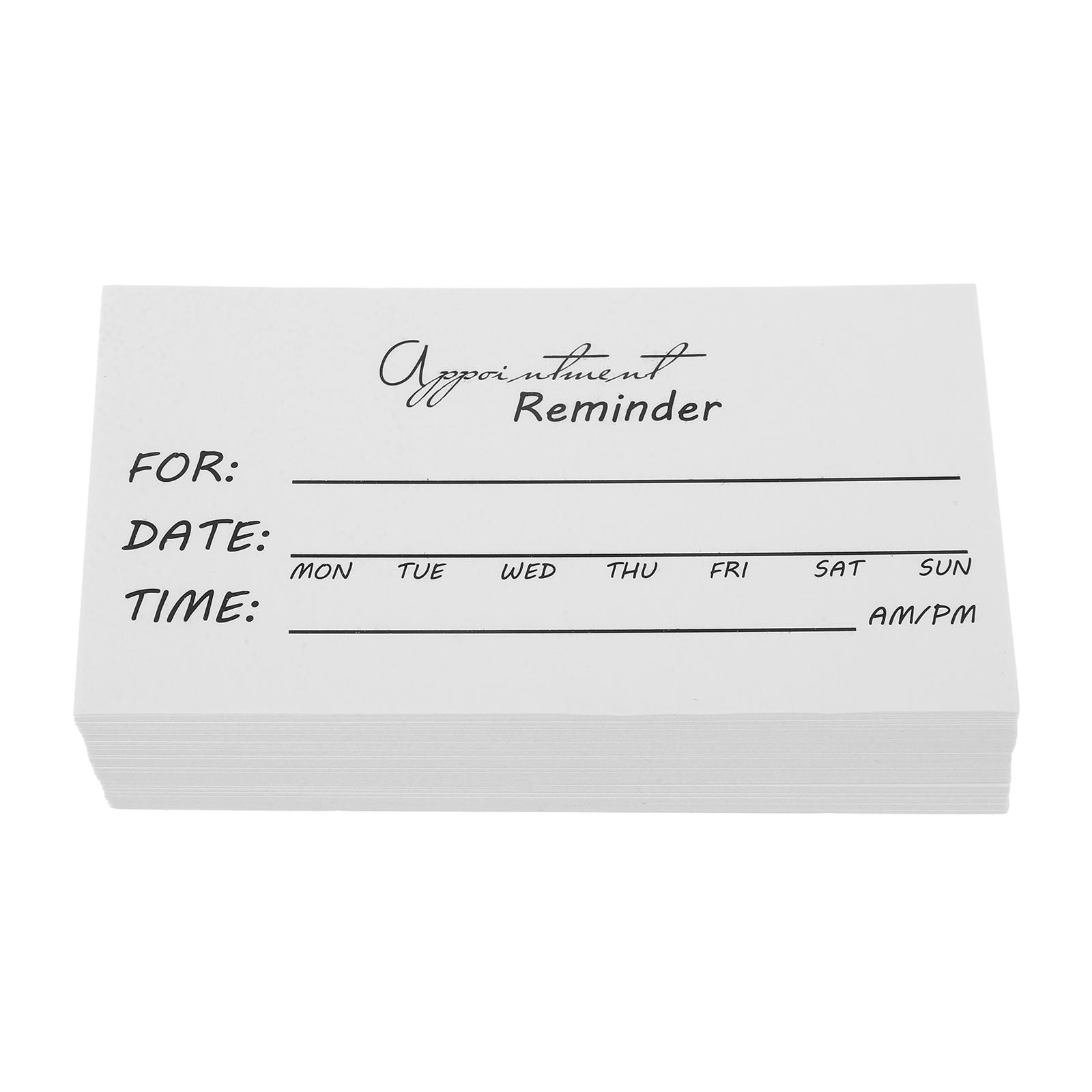 50 Pcs Appointment Reminder Card Convenient Appointments Cards Paper Dating 9.00X5.00X0.10CM белый