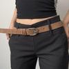 Rivet Punk Needle Buckle Belt For Men Women  Versatile Y2K Jeans Decor Pu Leather Strap Hip Hop Retro Waistband