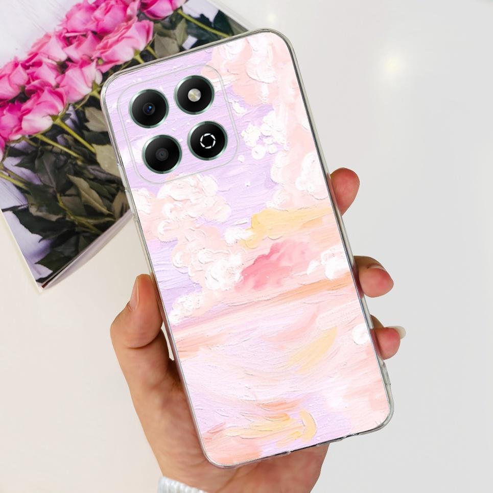 Flower Butterfly Women Fashion Back Cover For Huawei Honor X6b X6a Plus HonorX6 4G 5G Phone Funda Transparent Soft TPU Silicone