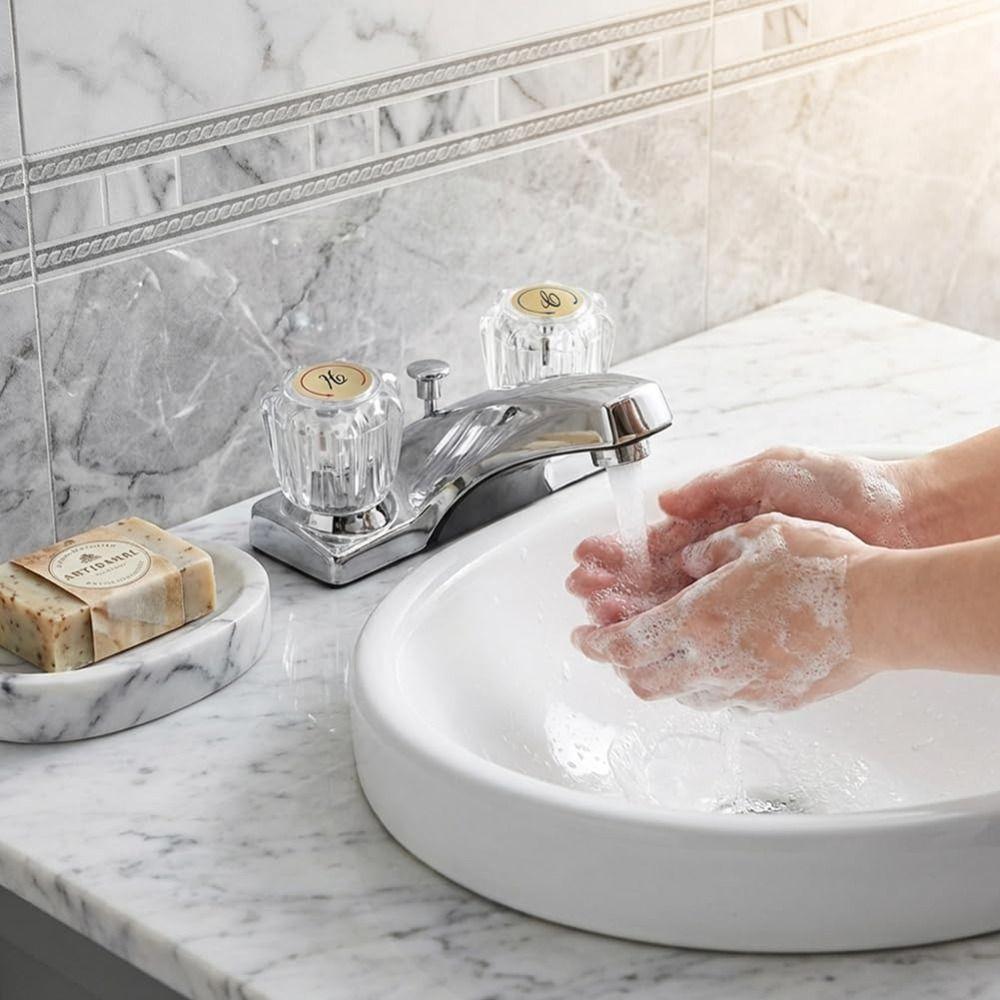 2pcs Durable Faucet Handles Replacement Kit Bathtub Knobs Parts Professional Faucet Knobs  Bathroom