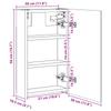 Bathroom Mirror Cabinet White 30 X 10.5 X 50 Cm Particleboard