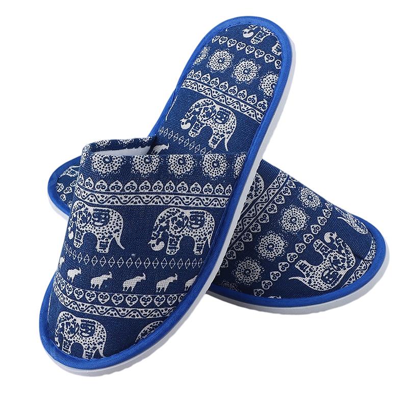 1Pair Disposable Breathable Entertaining Guests High Quality Animal Print Hotel Supplies Non-Slip Travel Slippers Multiple Colors