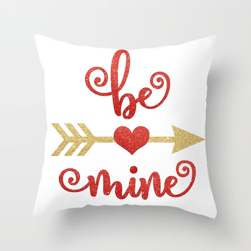 New Valentine's Day Red Rose Pillow Cover Wedding Gift Home Pillow Cover