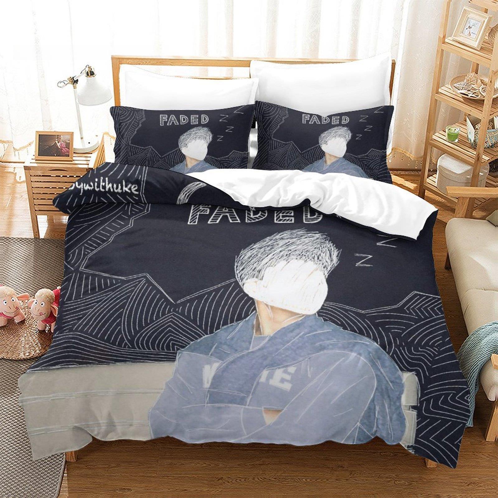 

New Boywithuke TOXIC IDGAF Understand Bedding Set Single Twin Full Queen King Size Bed Set Adult Kid Bedroom 3D Bed Sheet EU single(135x200cm)