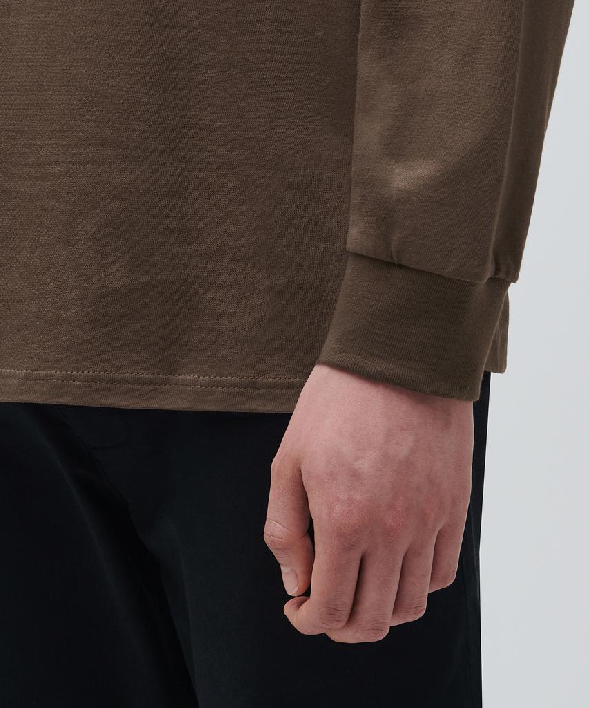MUSINSA STANDARD Crew Neck Long Sleeve T-Shirt [Brown]