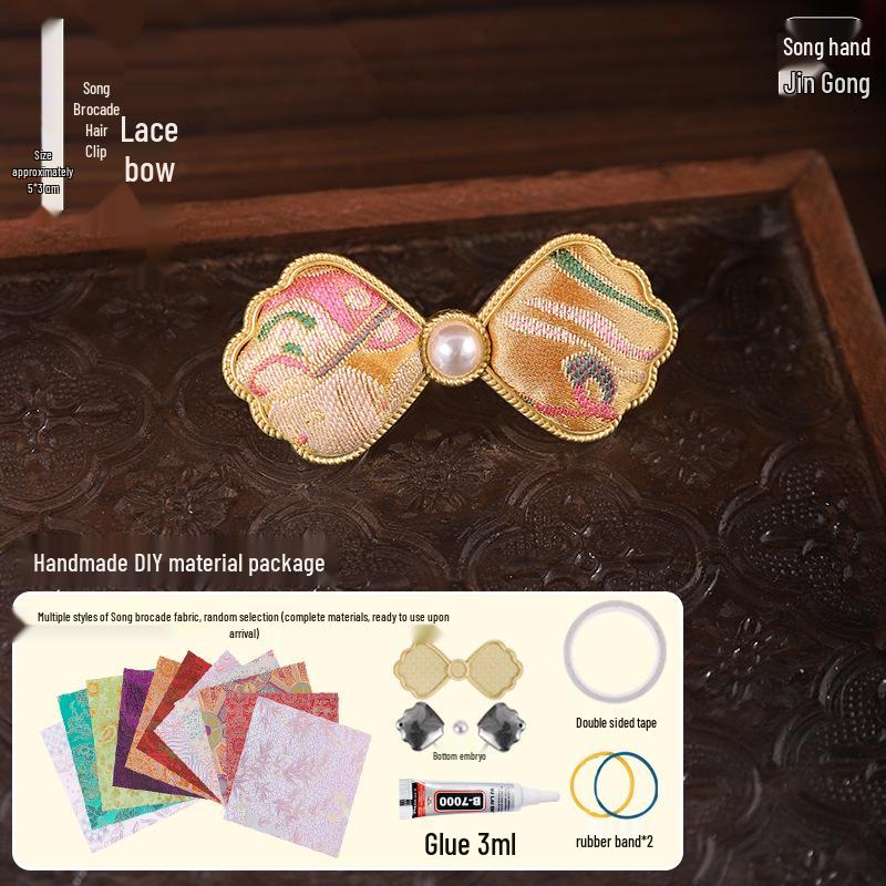 Imitation Song Brocade Hair Clip DIY Kit: Chinese Style Jewelry Accessories - Complete Set for Mother's Day Gifts