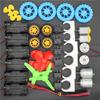 141Pcs DC Motor Kit Electric Mini Motor with Plastic Gears Motor Mounting Bracket Shaft Propeller for DIY Science Projects