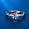 Imitation Mosang Diamond Ring Women's Korean Version Little People's Light Luxury Diamond Ring Couple Wedding Ring
