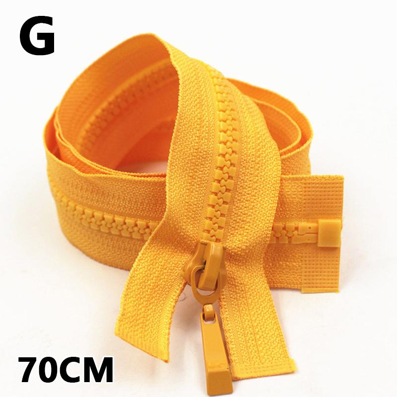 70/90cm 5# Resin Zipper Double Slider Zip For Down Jacket Clothes Bags Sewing Accessories Open-End Zippers Repair Accessory