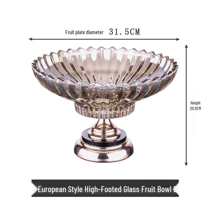 Блюдо для сервировки из полосатого хрустального стекла Youde