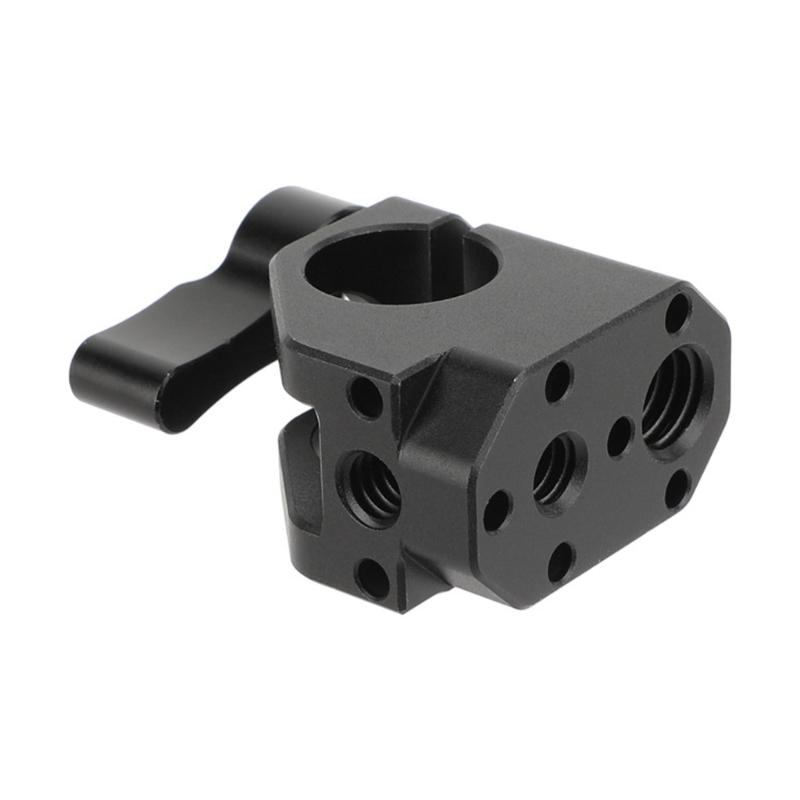 Aluminium Einzelloch-Rohrschelle Standard 15mm Einzelstangenklemme Mit 1/4 Zoll-20 Gewindeschraube Für 15mm Stangenhalterung