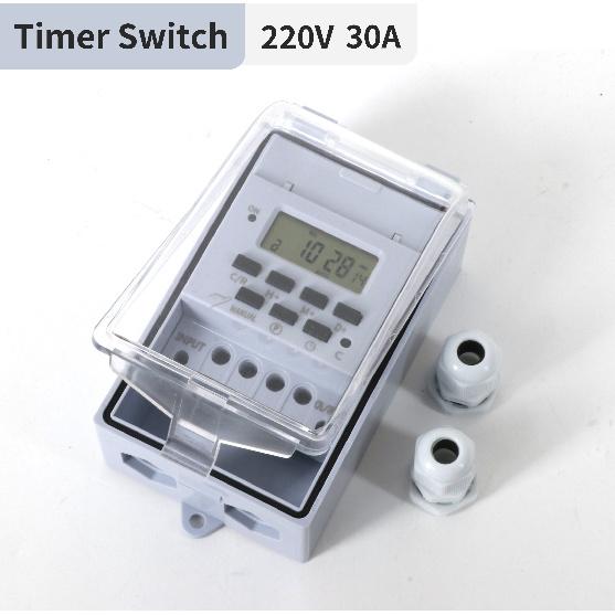 TNCE 30A Timer Switch Waterproof 220V time controller set to seconds 32 groups of timer on and off for light water pump3