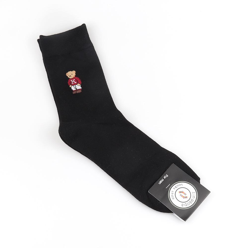 1 Ζευγάρι Κάλτσες Ανδρικές Κινούμενος Σχέδιο Αρκούδα Τζέντλεμαν Απλές Άνετες Αναπνεύσιμες Μήκους Μέσης Κνήμης Μοντέλα για Σχολή/Αθλητισμό Κάλτσες από Βαμβάκι