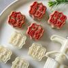 Characters Pattern Moon Cake Press Molds Cookie Stamp Chinese MidAutumn Moon Cake Maker Decorating Tool for Cookie