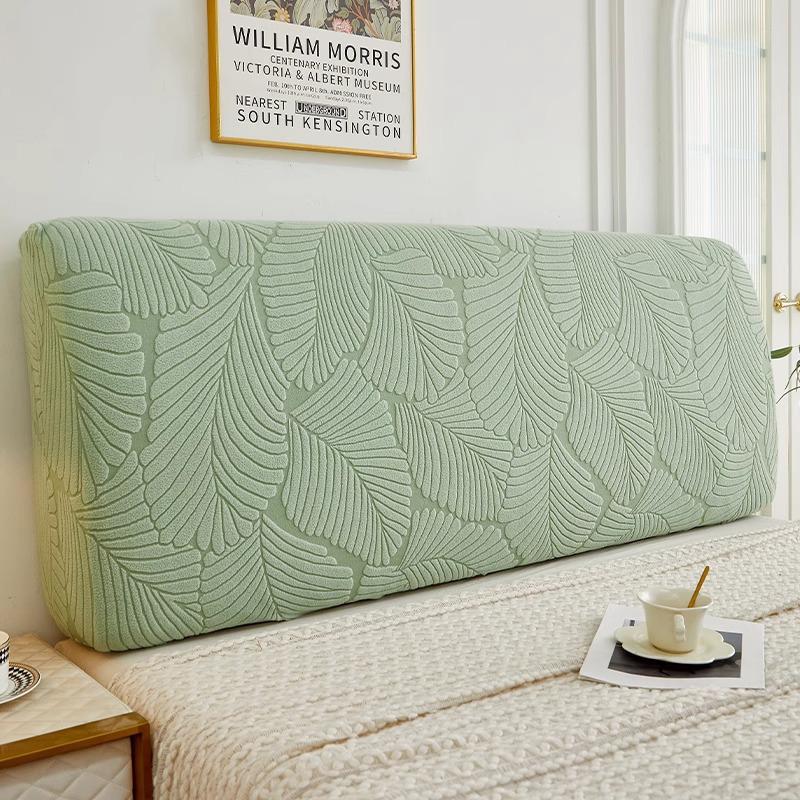 Jacquard Bed Headboard Cover Solid Color Elastic Bed Head Slipcover Bedroom Dust Cover All-inclusive Bed Backrest Cover