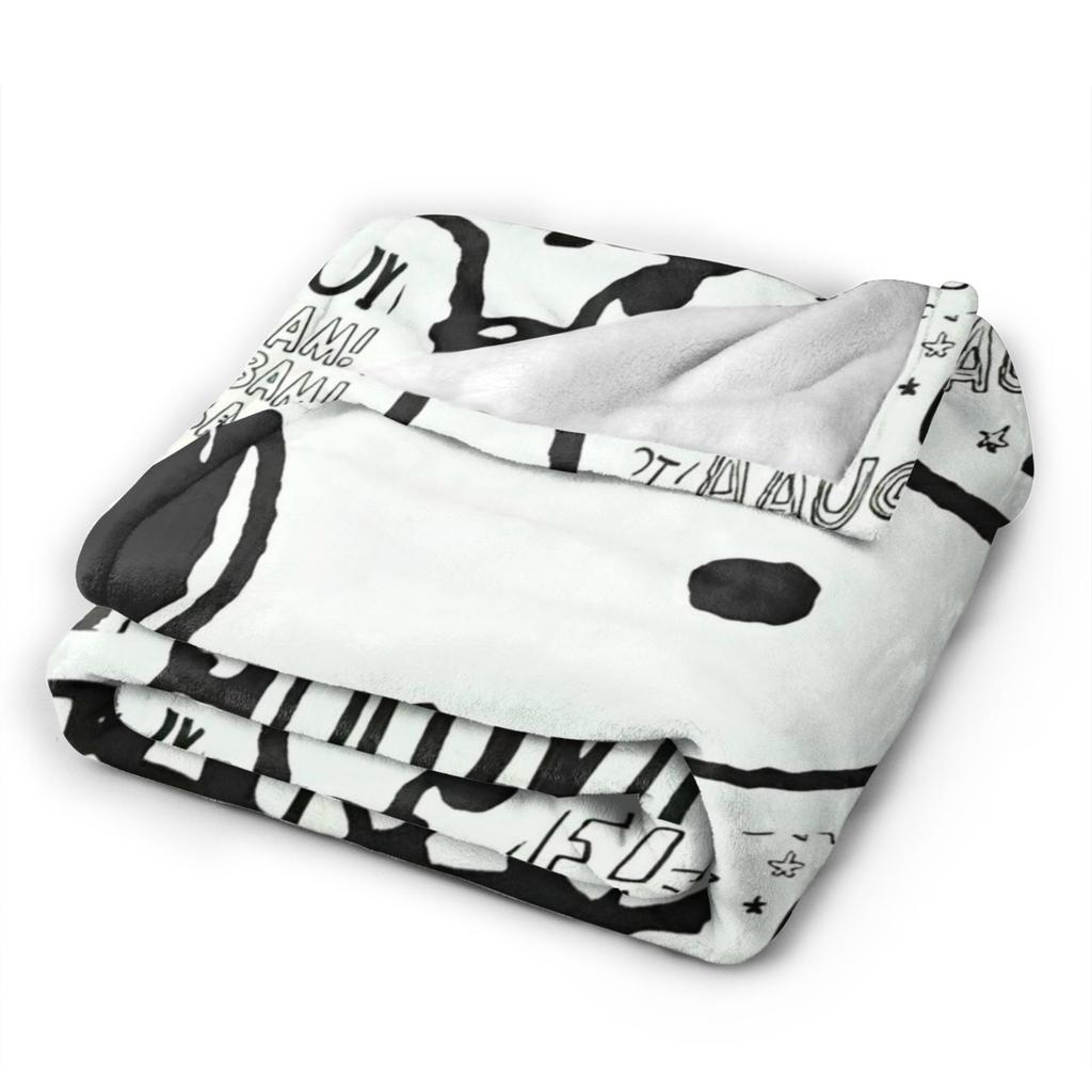 Snoopy Listen to music Blankets Fleece Spring Autumn Cartoon  Multifunction Super Warm Throw Blanket for Home Plush Thin Quilt