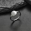 Cross-Border Fashion Stainless Steel Geometric Adjustable Round Ring