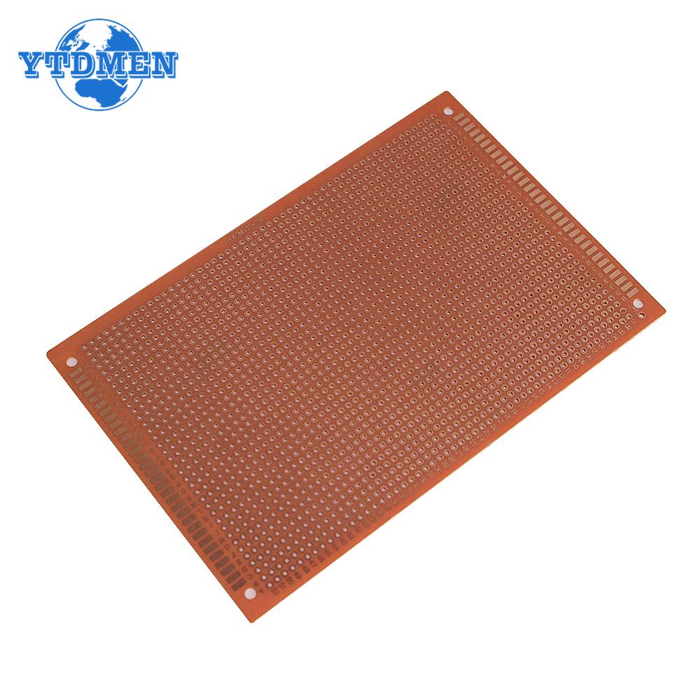 1PCS PCB Bakelite Copper Plate 10x15cm Universal Single Sided Circuirt Board PCB Prototype Breadboard Yellow DIY 10*15cm