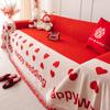 Red Chenille Sofa Towel All-Inclusive Universal Dust Cover Sofa Cover Cloth Anti-Scratching Dust Cover