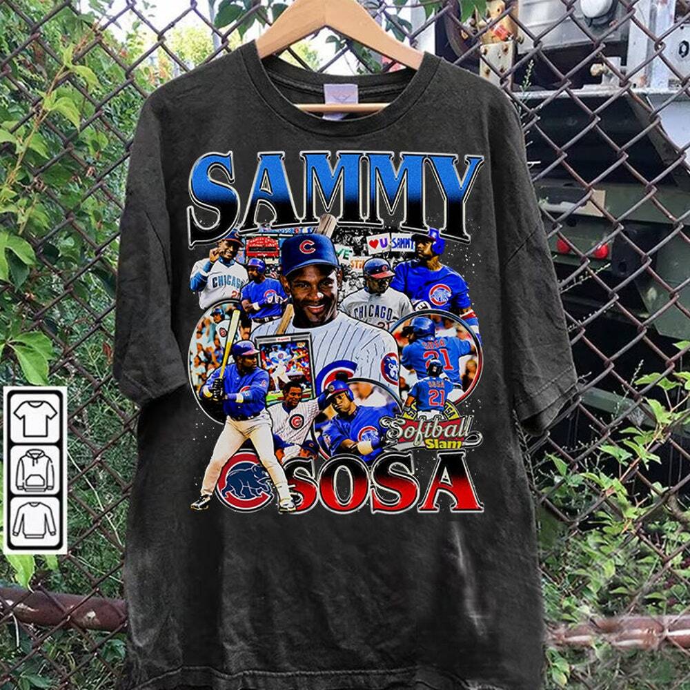 Винтажная футболка Sammy Sosa 90-х - Бейсбольная футболка Sammy Sosa - Винтажная унисекс футболка Sammy Sosa XXXL