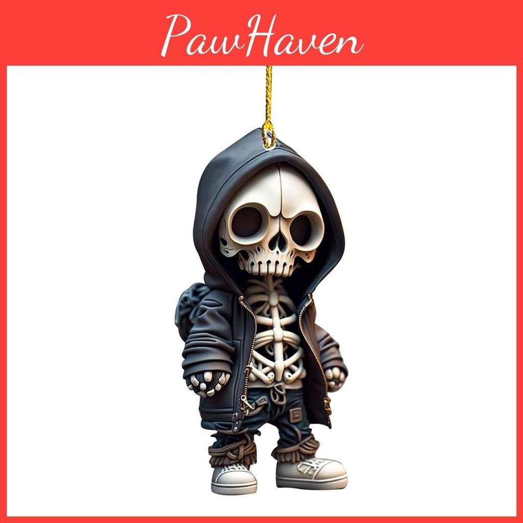 Skull Car Cartoon Pendant Acrylic Flat Surface Design Halloween Decoration