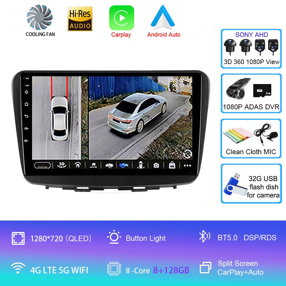 Car Radio Android 14 For Suzuki Baleno 2016 2017 2018 2019 Multimedia Player Stereo GPS WIFI+4G Wireless Carplay Auto Video DSP