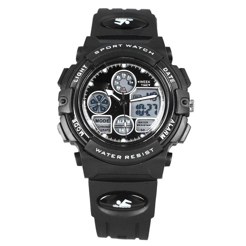 Digital Watch 50M Waterproof Accurate Display Easy To Read Electronic Watch Calendar for School Running