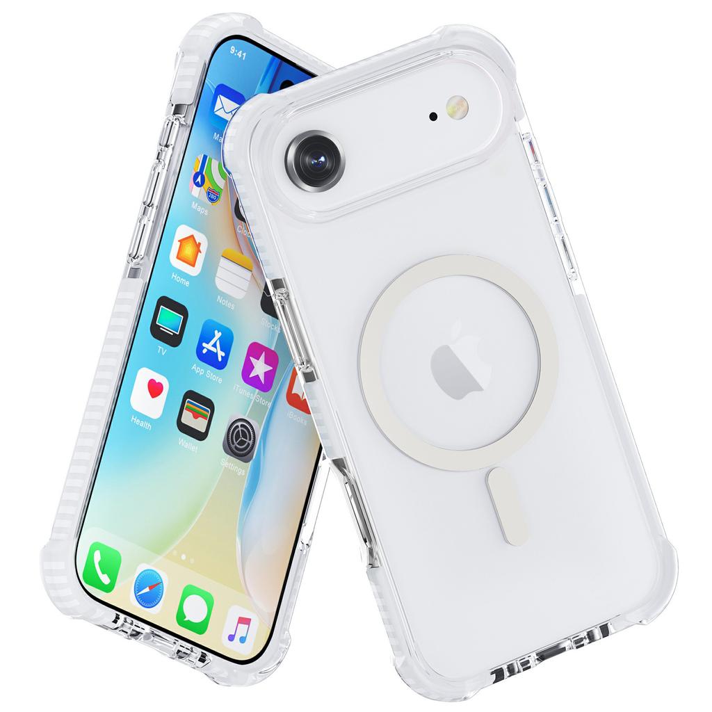 For iPhone 17 Air Case Compatible with MagSafe Reinforced Corners TPU+Acrylic+TPE Phone Cover