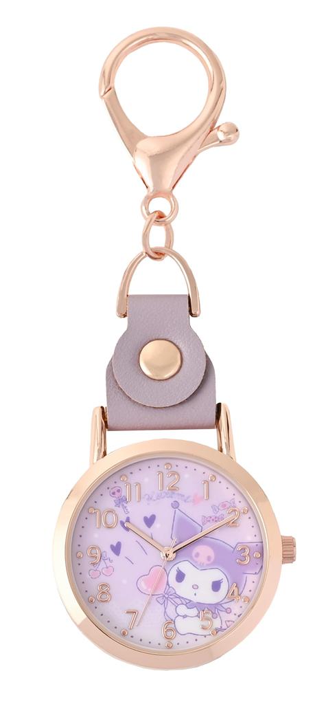 Fieldwork Women's Sanrio Kuromi Analog Keychain Watch SNR003-3 Purple