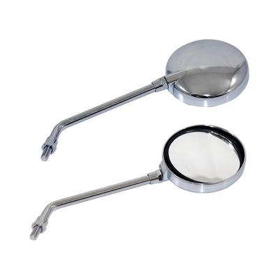 Kawasaki Z2 Type Motorcycle 10mm Long Set of 2 Mirrors, Stays, Plated,