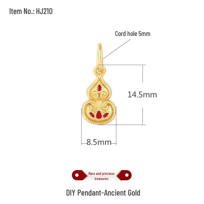 Ancient Gold Sand Cloisonné Beads for DIY Jewelry: Small Drop Pendant Necklace & Bracelet Accessories