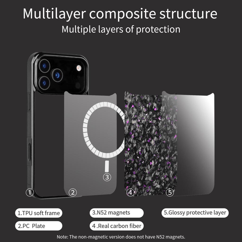 Apple iPhone 17 Pro Max Forged Carbon Fiber Protective Case