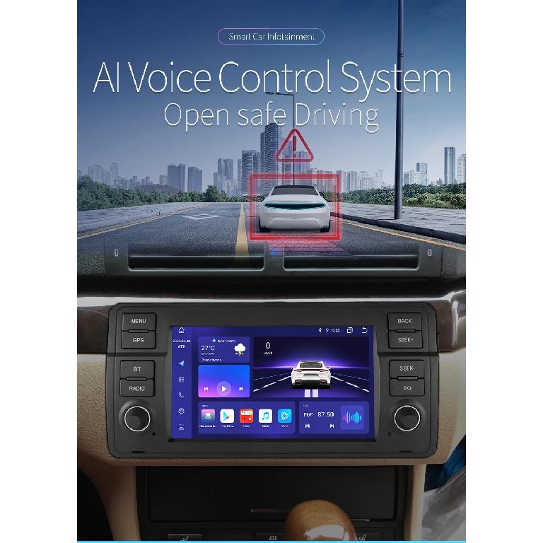 Hizpo 7" AI Voice Autoradio For BMW E46 M3 318/320/325/330/335 Android Auto Radio Carplay 4G DSP Car Multimedia GPS 2din Stereo