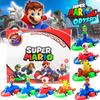 Super Mario Rückzieh-Kart Spielzeugmodell Displaybox Interaktives Rennauto für Kinder