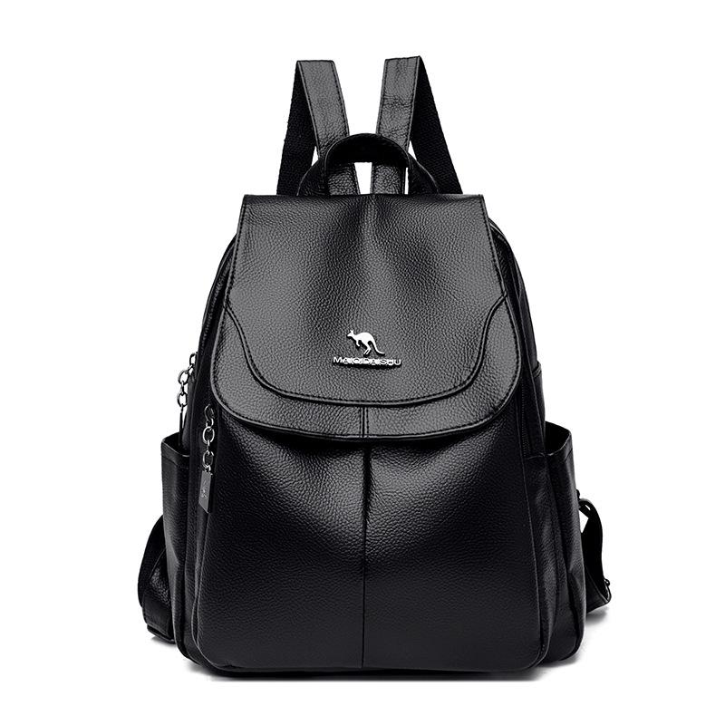 Women's Genuine Leather Anti-Theft Fashion Backpack - Versatile, Multifunctional, and Elegant Design.