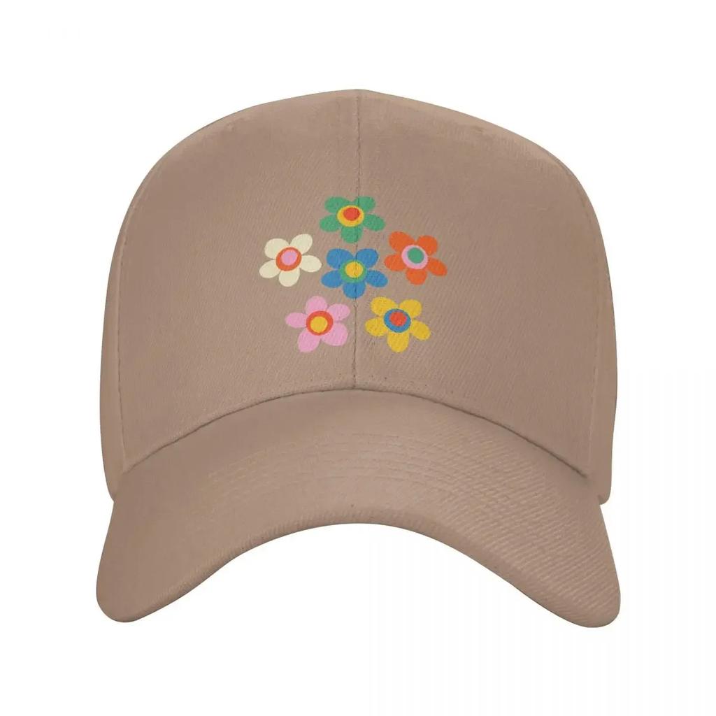 Cheerful Maisie Flowers Colorful Floral Pattern On Pink Baseball Cap Sun Hat Custom Hat Dropshipping Golf Wear Unisex Womens