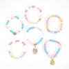 Easter Theme Polymer Clay Bead Bracelet Set of 6 Unique Designs Ornament for Holiday Celebrations and Daily Wear