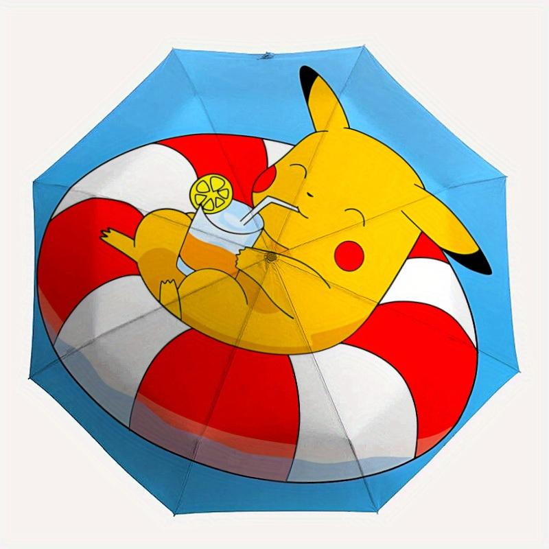 

1pc Pikachu Automatic Folding Umbrella, 8 Ribs for All-Season Use, Portable for Travel & Outdoor Activities066