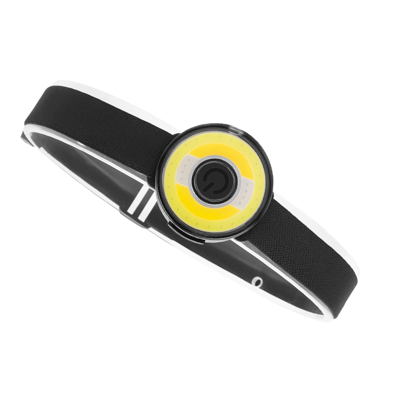 

USB Charging COB Headlamp Portable Mini Light with Red Blue Warning Light Square Headlamp+USB Cable Round