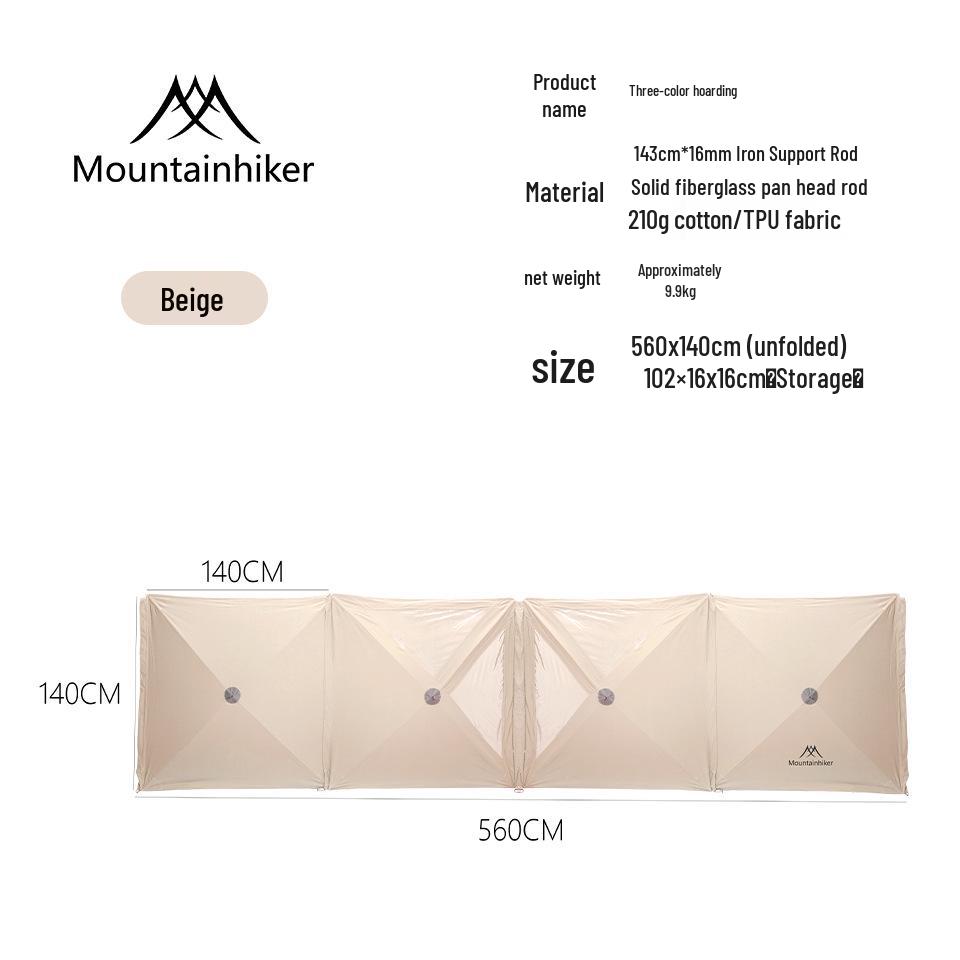 Горный Гостевой Портативный Складной Ветрозащитный Экран: Улучшенный уличный экран без сборки, ветрозащитный солнцезащитный барьер для кемпинга.