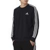 Adidas Solid Color Logo Print Three-Stripe Crewneck Sweatshirt Men Tops Navy GK9079