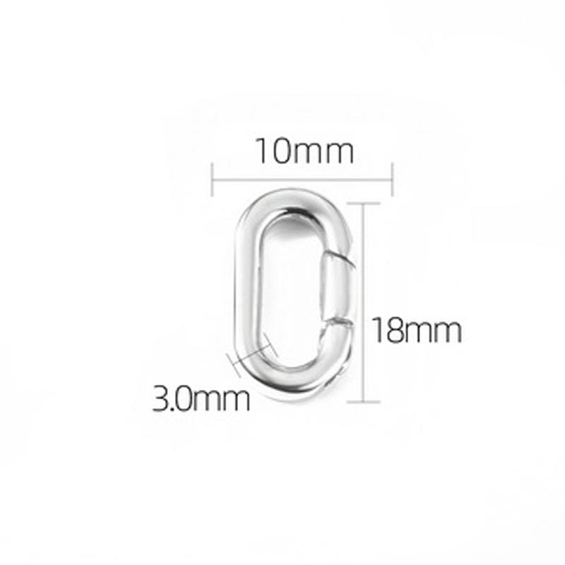 2pcs/1pc Stainless Steel Spring Lobster Clasp Oval Clasp for Keychain Keyring Carabiner Key Holder Jewelry Making DIY No Fade