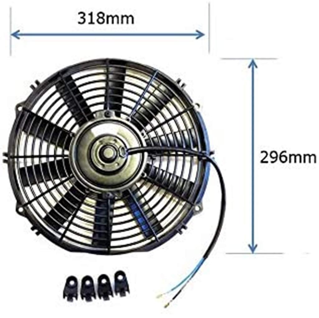 (mind items) 12-inch General-Purpose Slim Electric Fan, Blower/Push-Type, 12-inch, 12V