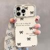 Black Bow Suitable for Apple 16 Mobile Phone Case 15promax Electroplated Large Window 14 Silicone 13 Light Luxury 11 Women