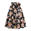 Women Skirt Fit A-Line Style High Midi Mid-calf Skirt Work Leisure