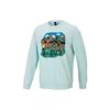 Casual Sport Cartoon Print Crew Neck Sweatshirt Men Tops Green HG3625