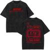 Vintage Washed Tees Rapper Bad Bunny Tour Print T Shirts Men Women Hip Hop Oversized Tshirt Aesthetic Trend Casual Tshirt