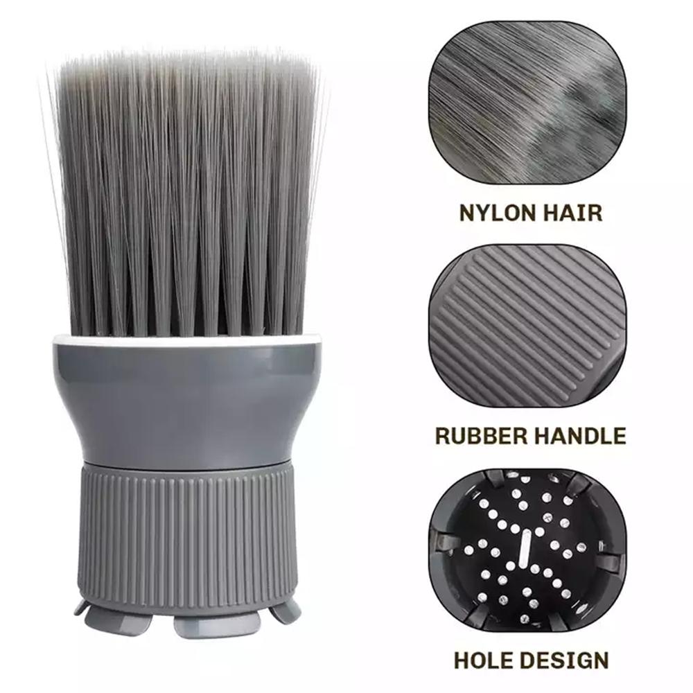 1Pc Hair Dryer Brush Hairdressing Whirlwind Neck Brush Barber Haircut Cleaning Shredded Hair Brush Family Salon Supplies