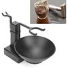 Shaving Brush Holder, Black Stainless Steel Shaving Brush Razor Stand with Soap Bowl Set Razor Holder Stand for Men boyfriend Husband Lover